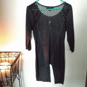 Vintage mesh long formal tee